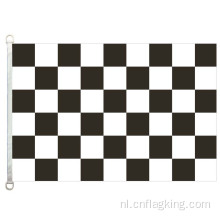 90*150cm Geblokte Zwart-witte vlag 100% polyester